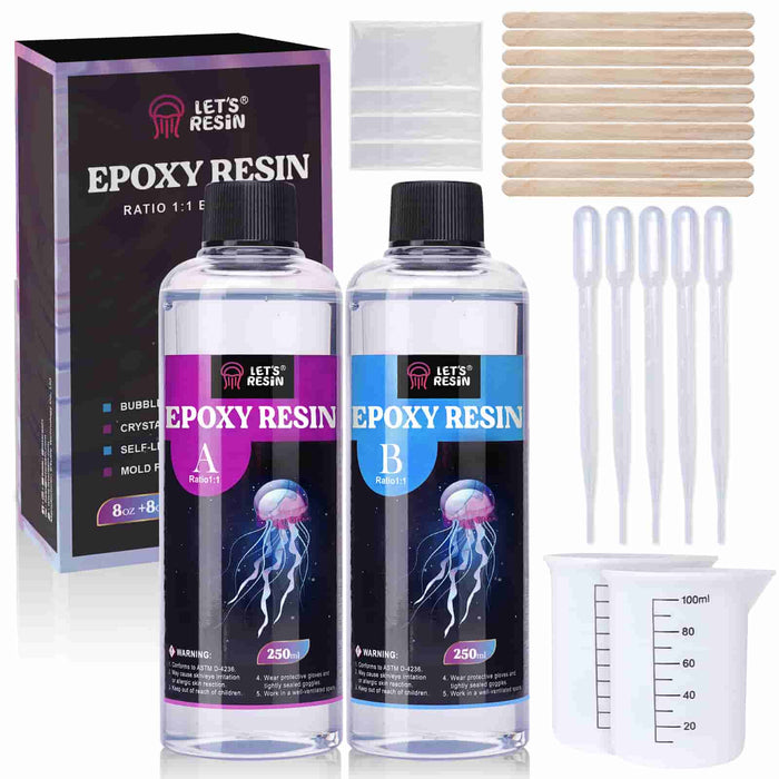 500ml Clear Epoxy Resin Kit-(DE&FR)