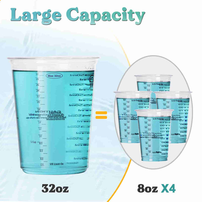 32oz/1000ml Mixing Cups Kit - 45 Pcs