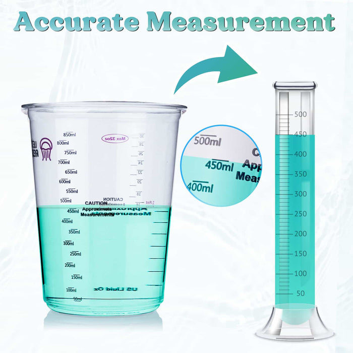 32oz/1000ml Mixing Cups Kit - 45 Pcs