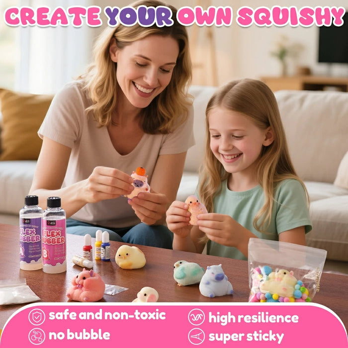 4 Cute Animals Taba Squishy Making All-in-one Kit