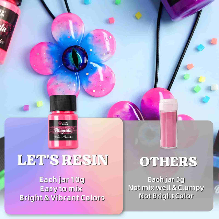 Fluoreszierendes Pigmentpulver – 12 Farben 