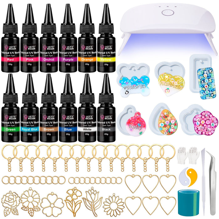 Keychain UV Resin All-in-one Kit