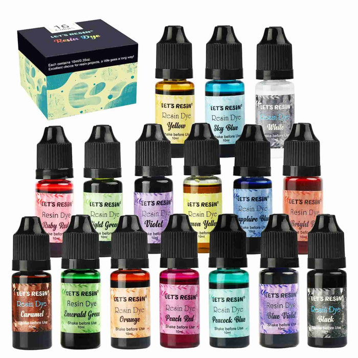 Translucent Liquid Resin Dye - 16 color/each 10ml-(DE&FR)