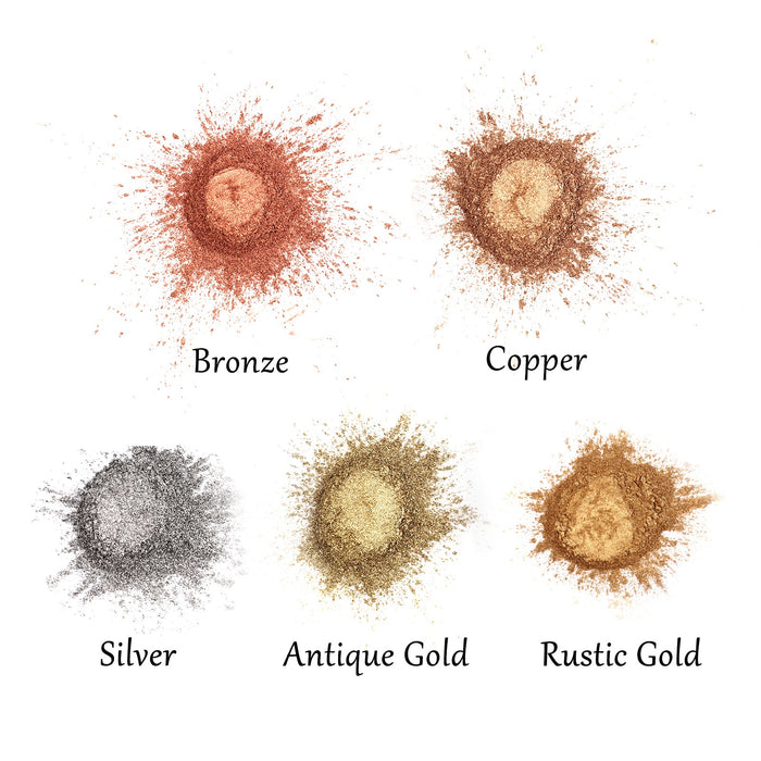 Poudre de pigment métallique – 5 couleurs/chacune 20 ml 
