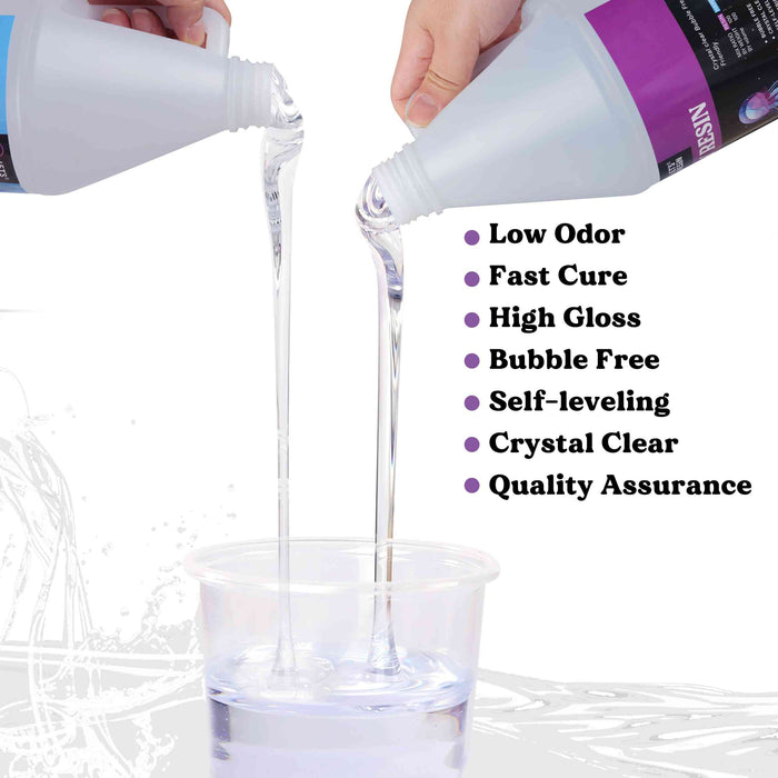 Résine époxy Transparente Avec Durcisseur - 948 Ml (32 Oz) Ratio 1:1 - Pour Bijoux, Tables, Créations Artistiques - 1