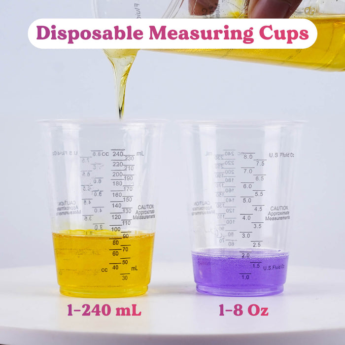 8oz Disposable Measuring Cups - 50 Pcs