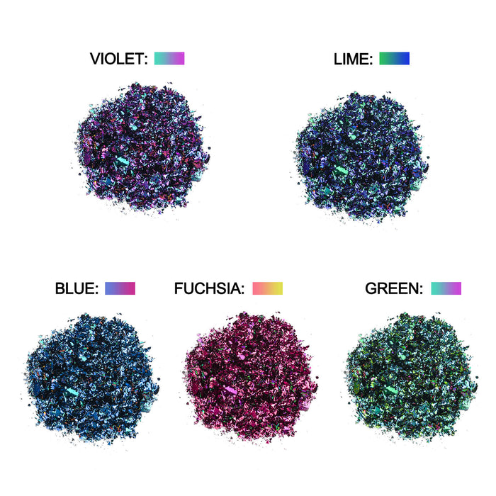 Série effet caméléon-flocons de caméléon, violet Ver. pour la conception des ongles 