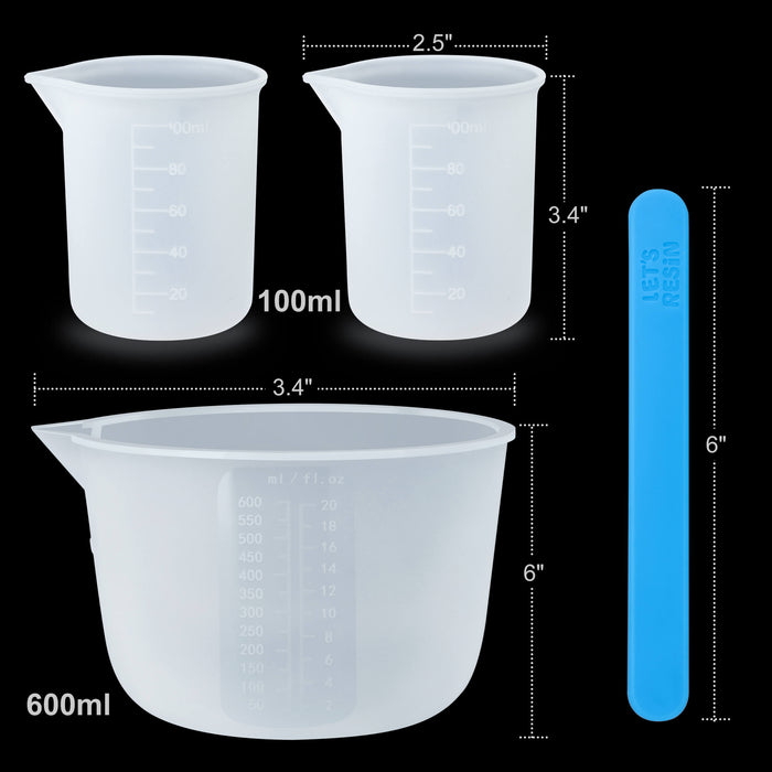 Grandes tasses à mesurer en silicone 