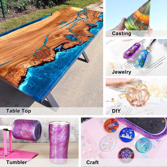 Let's Resin 16oz Clear Epoxy Resin Kit, Bubbles Free Casting Resin for Art Crafts, Jewelry Making
